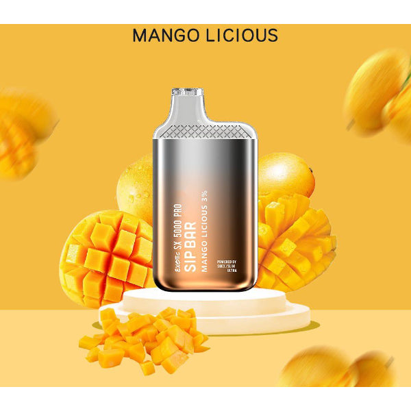 Best Deals Exotic Sip Bar SX 5000 Puffs Disposable Vape 13mL Best Flavor Mango Licious
