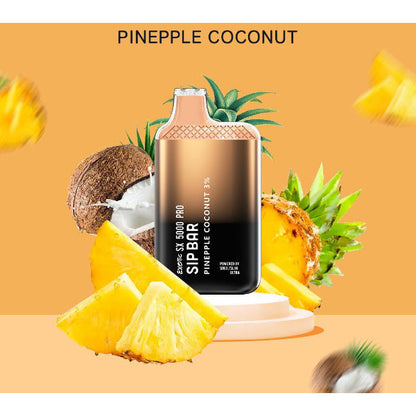 Best Deals Exotic Sip Bar SX 5000 Puffs Disposable Vape 13mL Best Flavor Pineapple Coconut