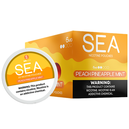 Best Deal SEA Semi-Dry Nicotine Pouches 5 Pack - Peach Pineapple Mint