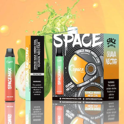 Best Deal Space Max 4500 Puffs Mesh Disposable Vape 10-Pack 13mL Guava Nectar