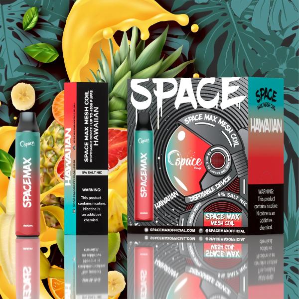 Best Deal Space Max 4500 Puffs Mesh Disposable Vape 10-Pack 13mL Hawaiian