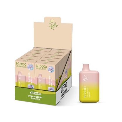 Best Deal Elf EBCREATE BC5000 ZERO Disposable Vape  9.5mL Strawberry Banana