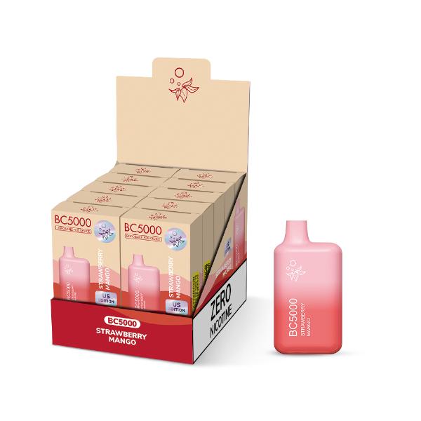 Best Deal Elf EBCREATE BC5000 ZERO Disposable Vape  9.5mL Strawberry Mango