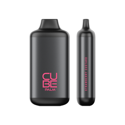 CUBE PALM 5000 Puffs Disposable Vape 15mL Best Flavor Strawberry Custard