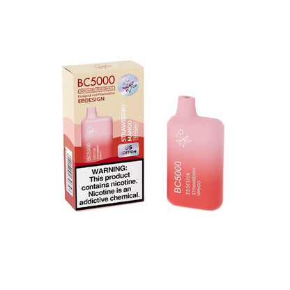 Best Deals Elf Bar BC5000 1Pk Disposable Vape 13mL Best Flavor Strawberry Mango
