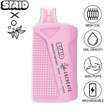 Elf EBCreate x Strio XC6500 12mL Puffs Disposable Vape Best Flavor Dragon Fab King