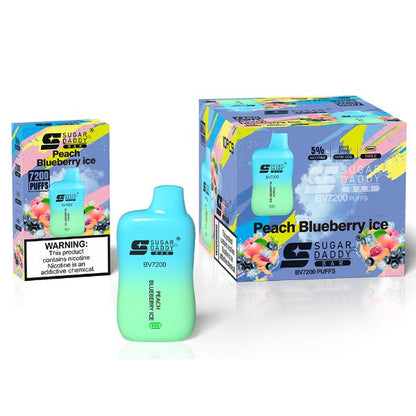 Sugar Daddy Bar BV7200 Recharge Vape 18mL Best Flavor Peach Blueberry Ice