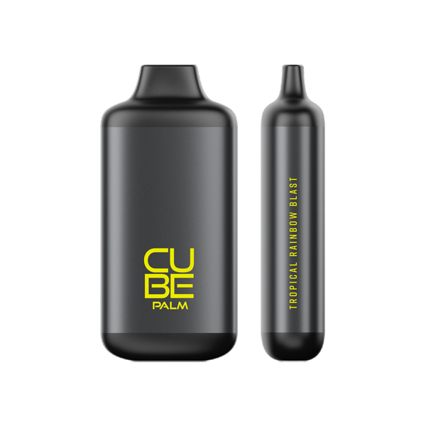 CUBE PALM 5000 Puffs Disposable Vape 15mL Best Flavor Tropical Rainbow Blast