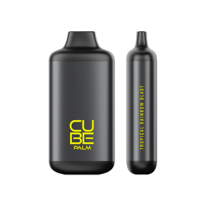 CUBE PALM 5000 Puffs Disposable Vape 15mL Best Flavor Tropical Rainbow Blast