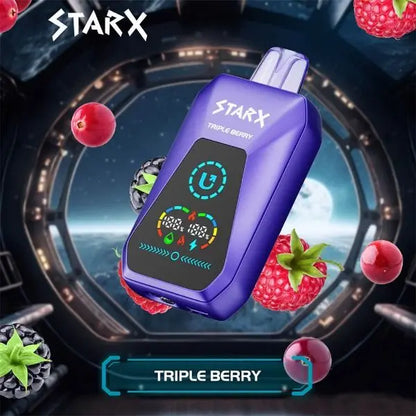 Best Deal UPENDS STARX S20000 Rechargeable Disposable Vape 21mL 5 Pack Triple Berry