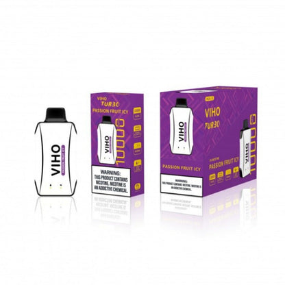 Best Deal VIHO TURBO 10000 Puffs Disposable Vape 18mL - Passion Fruit Icy