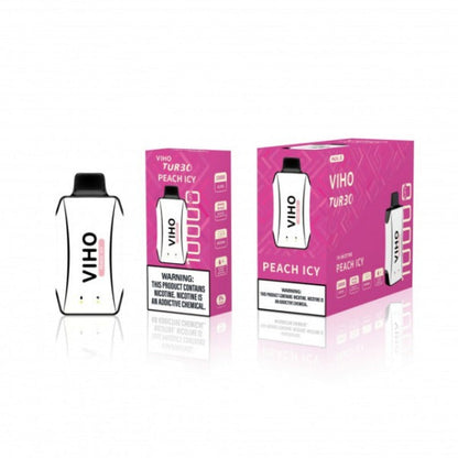 Best Deal VIHO TURBO 10000 Puffs Disposable Vape 18mL - Peach Icy