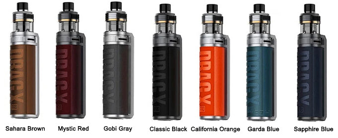 VooPoo Drag X Pro Kit Best Colors Sahara Brown Mystic Red Gobi Gray Classic Black California Orange Garda Blue Sapphire Blue