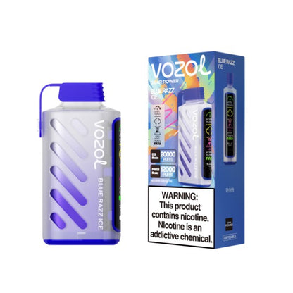 Vozol Gear Power 20000 Puffs Disposable Vape 20mL Best Flavor Blue Razz Ice