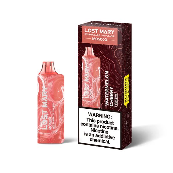 Best Deal Lost Mary MO5000 Disposable Vape by Elf Bar 10 Pack 13.5mL Watermelon Cherry 