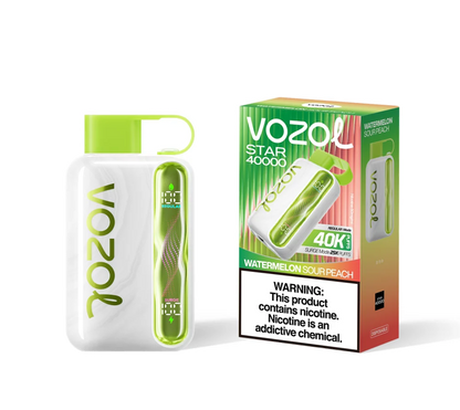Best Deal Vozol Star 40k Puffs Disposable Vape 10 Pack - Watermelon Sour Peach