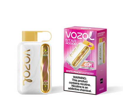 Best Deal Vozol Star 40k Puffs Disposable Vape 10 Pack - White Peach Raspberry