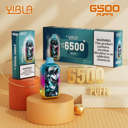 Yibla 6500 Puffs Disposable Vape 18mL Best Flavor  Cool Mint